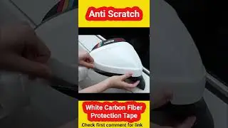 High Gloss Anti Scratch White Carbon Fiber Protection Tape | Car Sticker Protector Strip | BITTZOOT