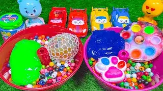Colorful Slime ASMR and Spiderman Cars | Satisfying ASMR on Green Grass | Satisfying Slime Asmr 🌈✨