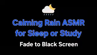 Black Screen Calming Rain Sounds for Sleep or Study | ASMR 4 ADHD #RainSounds 