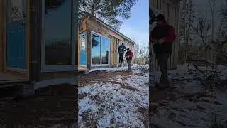 Off-grid upgrades. More insulation and solar lights! #offgrid #cabininthewoods #cabin #outdoors