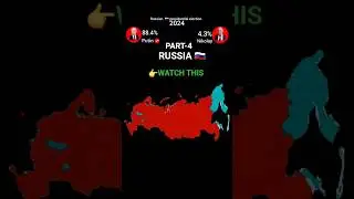 RUSSIA 🇷🇺 PRESIDENTIAL ELECTION RESULT FROM (2018-24).SUBSCRIBE ME #shorts #election #russia #usa