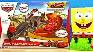 2014 Cars 2 Rivals Race-Off Play-Set with Lightning McQueen Mattel Disney Toys