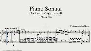 Mozart - Piano Sonata No.2 in F Major, K.280 – I. Allegro assai | Piano Sheet Music + Tutorial