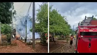 Hombre quemó la casa de su madre