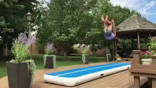 Hot sell blue and white air track, tumbling mat