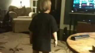 3yr old Sam Hayden playing XBOX 360 Michael Jackson