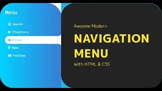 Awesome Modern Navigation Menu with HTML and CSS