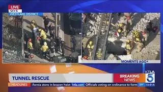 Crews rescue woman trapped in tunnel in Los Angeles neighborhood