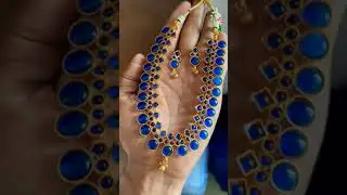 blue necklace beautiful lightweight blue necklace #jewellers pritam Art Jewellers 🥰🙏
