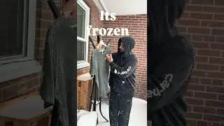 Its Canada and you cant leave cloths outside #ytshorts #dailyvlog #snow