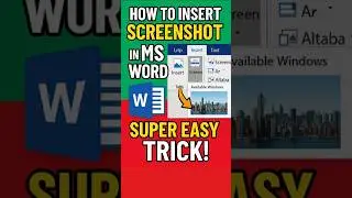 How to Insert Screenshot in MS Word &ndash; Super Easy Trick! | Add Screenshot to Word Docs #learnmsword