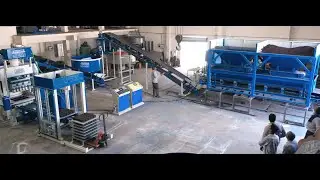 Fully Automatic Fly Ash Brick Making Machine 10 Bricks/Stock With Batching Plant