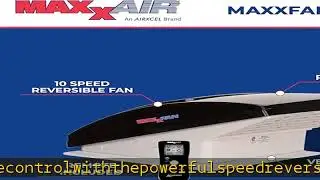 Maxxfan Deluxe Vent, Fan and Vent Cover All in One - Powerful 10-Speed Reversible Fan with Thermost