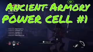 horizon zero dawn full playthrough hard   Ancient Armory First power cell location