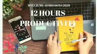 M.Tech MS(RESEARCH) ADMISSIONS 2020 IIT ,IIIT ,NIT?(12 Hours Productive Quarantine Day Routine)