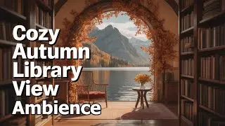 Autumn Lake Reading Room | Cozy Ambience with Gentle Music