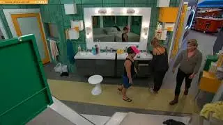 BB20 JC pranks Haleigh in the bathroom Big Brother
