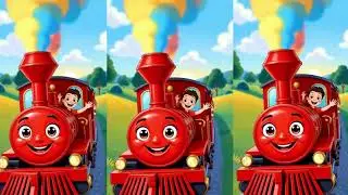 The train going through different landscapes &mdash; fields, bridge, tunnel, and mountains