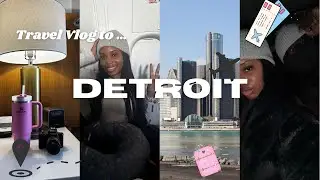 Travel Vlog | Travel With Me to Detroit For The 1st Time ✈️🧳❄️