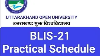 UOU_BLIS Practical Schedule 2025 (Bachelor of Library & Information Sciences)