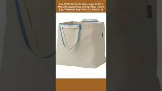 Ikea SPIKRAK Carrier Bag, Large, Cotton Bag, Washable Bag Pack of 2 #amazon