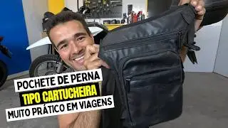 POCHETE DE PERNA EM COURO: MODELO CARTUCHEIRA