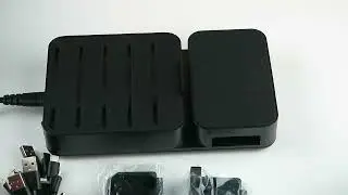 G27425 - ast Charging 5 Port Wired Plus Wireless Charging Station for Tablets, iPads, Androids, etc