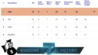 1ST PLACE IN A ZLEAGUE WARZONE TOURNAMENT!
