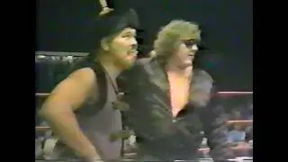 WCCW 1984 05 07 84 Killer Khan vs Johnny Mantell    Fort Worth ch 11 Freebirds interview