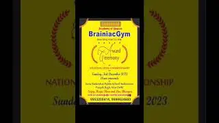 🏆 Join us at Brainiacgym's National Level Championship Award Ceremony