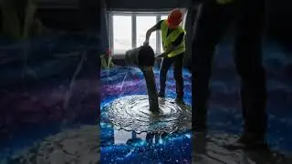 Dreamy Galaxy web under epoxy resin floor  #qualityflooring #epoxyfloors #epoxyfloor