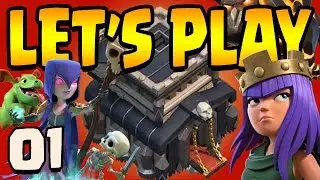 Clash of Clans: Let's Play TH9!! ep1 - Day One ARCHER QUEEN