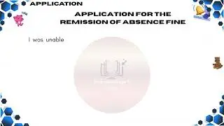 Application //write an application for the Remission of Absence Fine #applicationofknowledge 💫