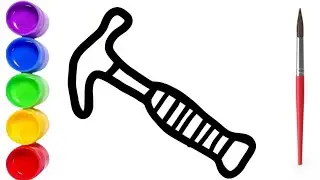 Hammer drawing painting and colouring for kids and toddler | Easy driving for kids