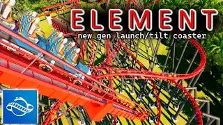 Element - HUGE New Gen Vekoma TILT COASTER W/Launch and SPIKE! - Planet Coaster 2 Blueprint Showcase