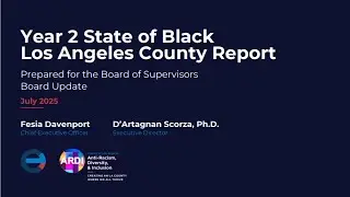 Year 2 State of Black Los Angeles County Report Presentation - July 2025