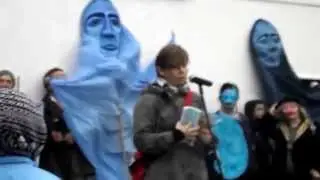 Right2Water Demo Galway Nov 1st Sarah Clancy reads