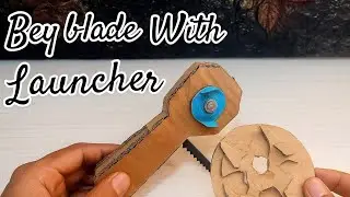 How to make Beyblade with launcher 😱🤯 l CRAFTOPIA 