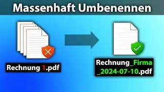 Dateien MASSENHAFT umbenennen (ohne Software)