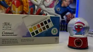 Trying out the Winsor and Newton ￼watercolor set 👍