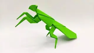 Origami MANTIS tutorial by Kunihiko Kasahara | How to make a paper mantis
