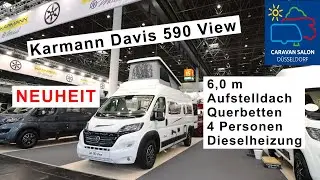 Karmann Davis 590 View | Neuheit | Aufstelldach, 4 Schlafplätze, Festbad | Caravan Salon Düsseldorf