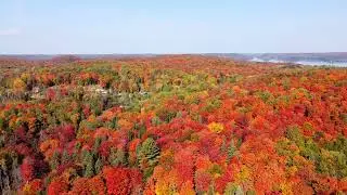 FALL SEASON IN ONTARIO, CANADA  drone captures fall colors