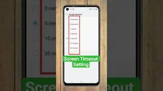 How To Change Screen Timeout || Screen Timeout Setting In Samsung Phone #shortsfeed #shorts