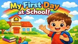 My First Day at School 🌈 | A Happy Prep Story Poem for Kids