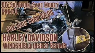 HARLEY DAVIDSON WIND SHIELD THREAD INSERT INSTALLATION - DIY SOLUTION - LESS THAT $2.00