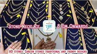 Saravana Elite கல் நெக்லஸ் lightweight stone necklace collections from 8 gram