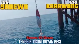 Tenggirinya Doyan Besi !! Mancing Tenggiri Di Rig Karawang Rig Sadewa