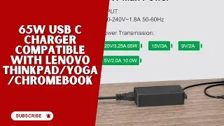 65W USB C Charger for Lenovo ThinkPad/Yoga/Chromebook
