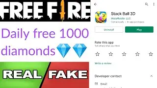 Stack Ball 3D app real or fake | free diamonds | Garena free fire | Tech Lover DK